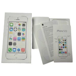 Apple iPhone 5S 16 GB Silver Box ONLY Insert Stickers NO PHONE Collectible